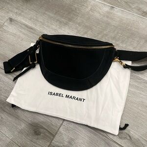 Isabel marant black suede belt bag
